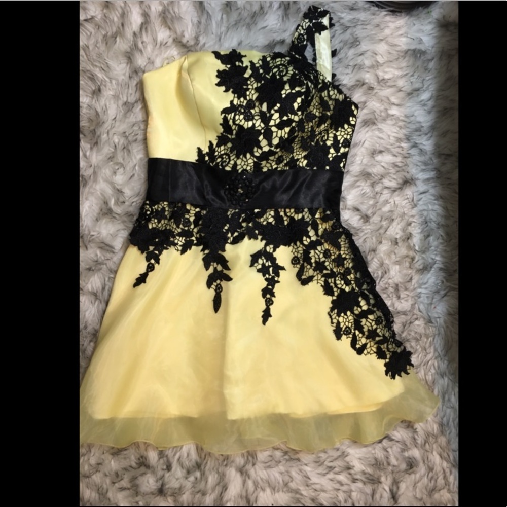 Yellow one strap dress